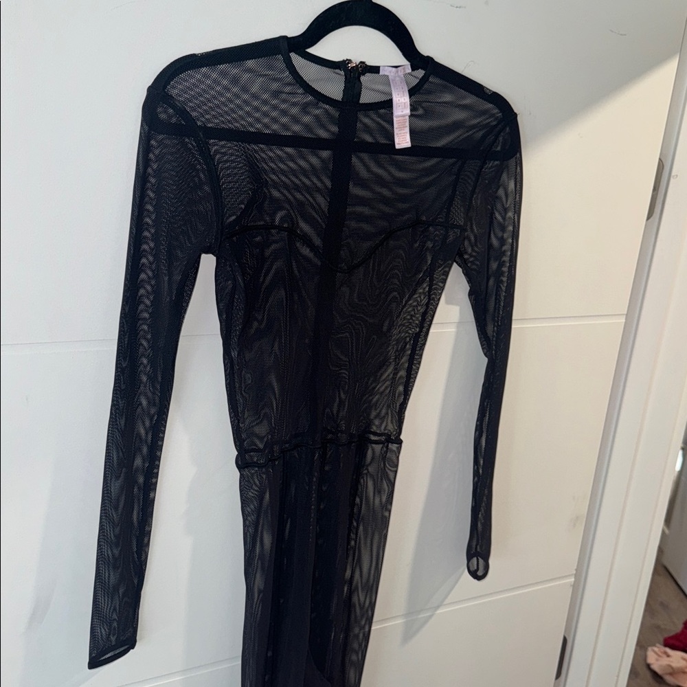 Black Sheer Mesh Top